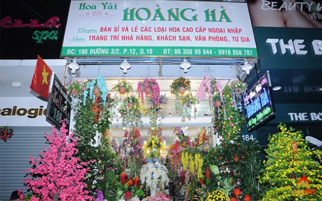 Làm biển hiệu shop hoa tươi đẹp , chất lượng tại Hà Nội - Hoàng Hà LED