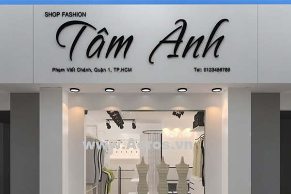mẫu biển hiệu shop thời trang