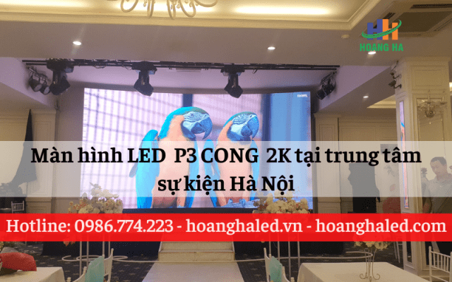 Màn hình LED P3 cong 2K tại trung tâm sự kiện Hà Nội